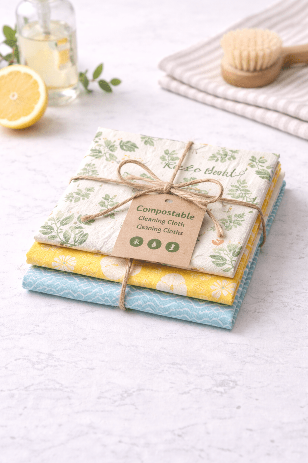 Compostable Cleaning Cloths (Set of 3)