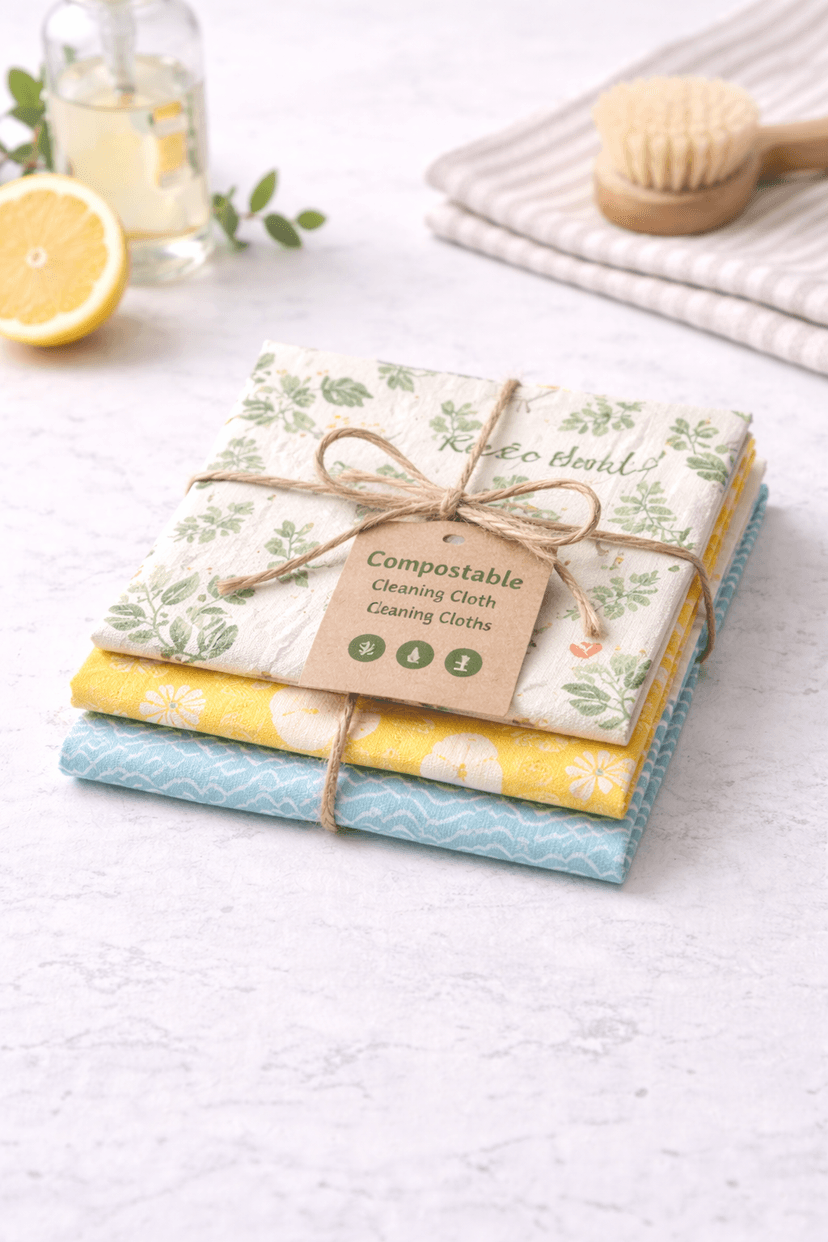 Compostable Cleaning Cloths (Set of 3)